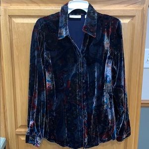 Coldwater creek long sleeve patterned blouse